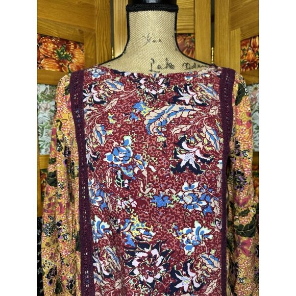 MATILDA JANE Lovely Menagerie Tunic Dress Boho Prairie Cottagecore Peasant Sz XS - Picture 9 of 10